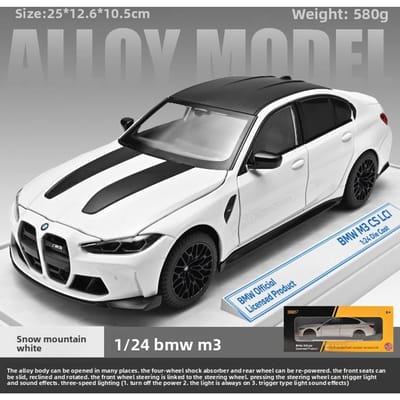 Officieel Gelicentieerd 1/24 Bmw M3 Cs Lci Legering Auto Model Met Geluid Licht Collectie Miniatuur Auto Vriend Vriendin Cadeau Hobby's