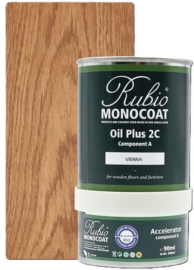 Rubio Monocoat Oil Plus 2C - Ecologische Houtolie in 1 Laag voor Binnenshuis - Vienna, 390 ml (15 m²)