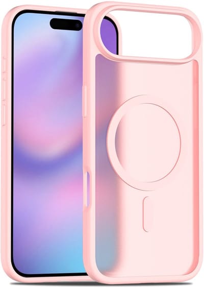 Geschikt voor iPhone Air hoesje roze – MagSafe Compatibel Backcover – Slank en transparant