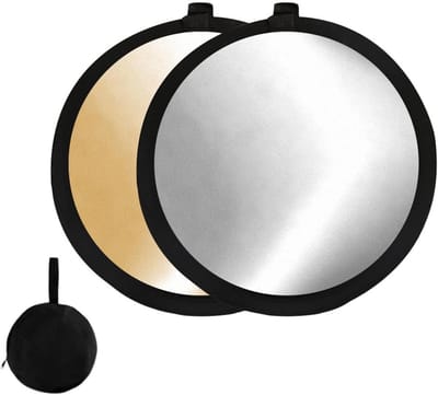 2-in-1 Vouwbare Reflector voor Fotografie, Diffuser voor Portretten en Bruiloften, 30 cm Rond