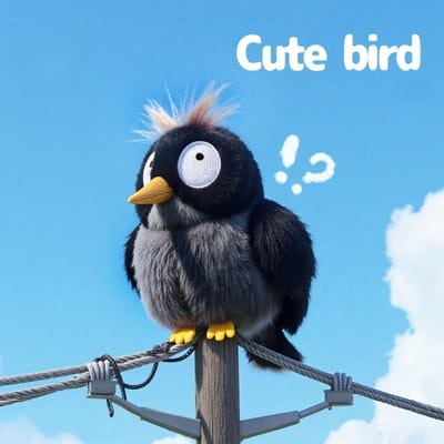 11cm Cartoon Grappige Vogel Serie Pluche Speelgoed Zacht Schattig Jungle Zwarte Kuiflijster Perfect Verjaardagscadeau Voor Kinderen Of Jongens 11cm gray