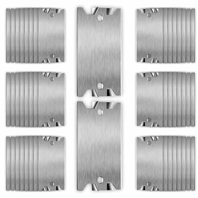 200 Stuks Nagelplaten voor Noppen - Stalen Veiligheidsplaten voor Sanitair en Bedrading - 1,5 x 2,5 Inch Kabelbeschermers