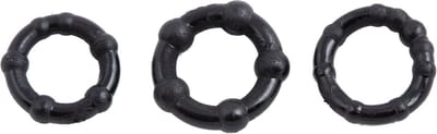 Stay Hard Ring - Cockringen set - Zwart