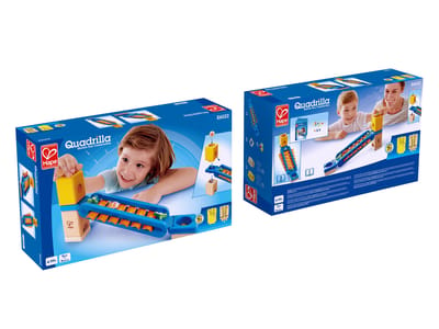 Hape Quadrilla Sonic Playground - Houten Knikkerbaan Uitbreiding met Xylofoonrail, 13 Onderdelen, 4 Jaar+
