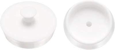 Afvoer Stopper - Badkamer Accessoire - Water Vasten - Met Handvat - 2 Stuks - Wit