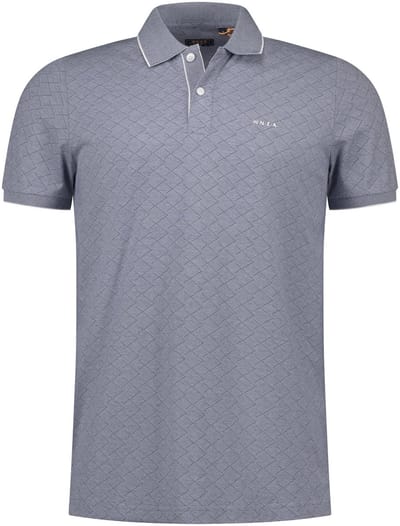 NZA New Zealand Auckland - Polo Korte mouw - Heren - M - Blauw - Katoen - 26CN120