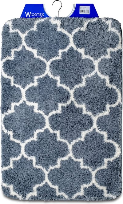 Wicotex - Badmat Marseille Grijs - Badmat - Antislip onderkant - Afmeting 60x90cm