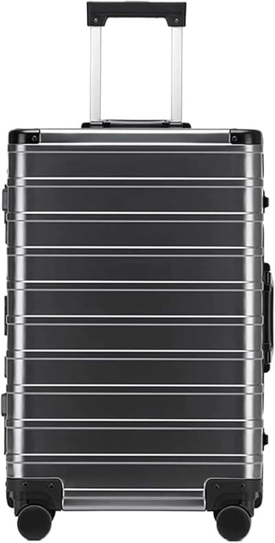 Klassieke Koffer - Reiskoffer Aluminium - Zakenreizen Vakanties - Lichtgewicht TSA-slot - 24 inch - Zwart