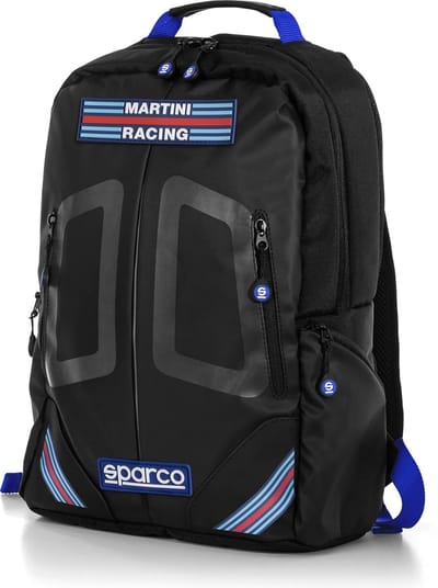 Sparco Martini Racing Rugtas Stage Martini-R MY23 Tas - Zwart/Blauw — Maat Onesize