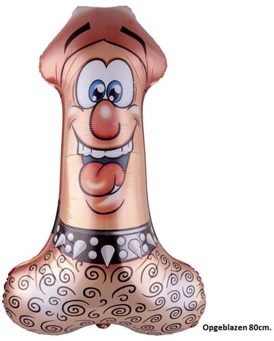 Folieballon penis 80 cm.