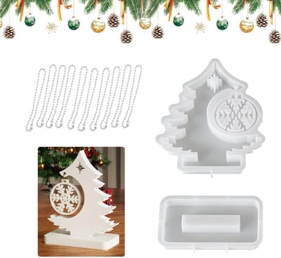 Siliconen Gietmallen voor Kerstmis, Sneeuwvlok Hangers, Geschikt voor Gips, Hars en Epoxy Projecten, Creatieve Ambachten en DIY Decoraties