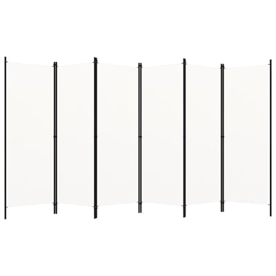 vidaXL - Kamerscherm - met - 6 - panelen - 300x180 - cm - wit