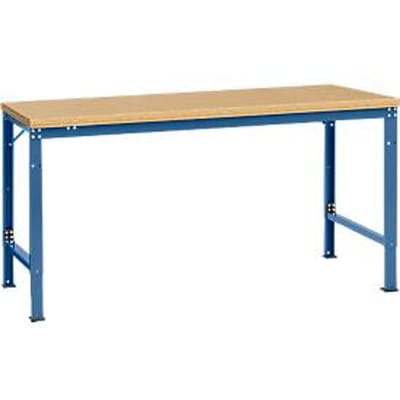 Manuflex basistafel UNIVERSAL Speciaal, 1750 x 1000 mm, multiplex natuur, briljantblauw