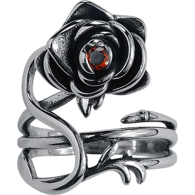 etNox Ring - Rose - voor Vrouwen - zilverkleurig