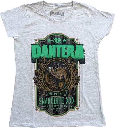Pantera - Snakebite XXX Label Dames T-shirt - XS - Grijs