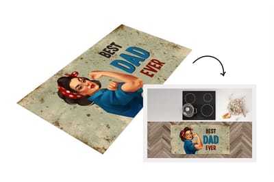 Keukenloper - Loper keuken - Papa - Quotes - Best dad ever - Spreuken - 120x60 cm - Keukenloper vinyl