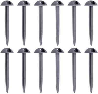 Dailygoods - 60 Stuks Grijze Koepelvormige Grondzeil Tentharingen - Ideaal voor Tuinieren en Wandelen
