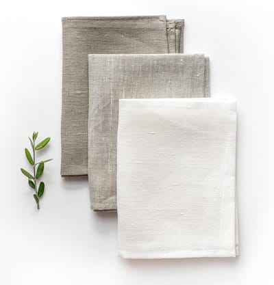 Theedoeken Theedoeken | Stevig, praktisch putdoek, gemaakt van linnen, wit-natuurlijk-licht naturel, Varvara Home 1334