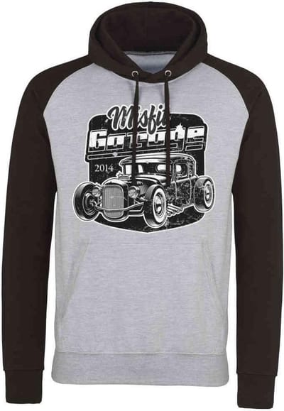 Misfit Garage Hoodie/trui -S- Rod Grijs/Zwart