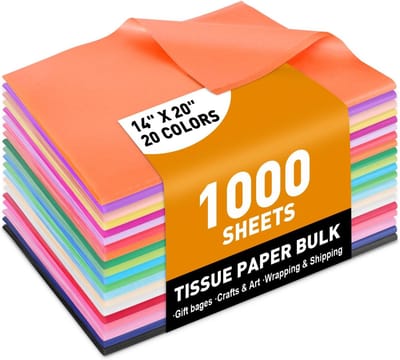 1000 Vellen Kleurrijk Tissuepapier 35x50cm - Bulk Inpakpapier voor Cadeaus, Ambachten en Decoratie
