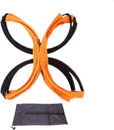 Sport Agility Ladder - Snelheidstrainer Voetbal - Atletische Precisie Verbeteren - Duurzaam Koolstofstaal Frame - 21.9 cm Breedte - Geel