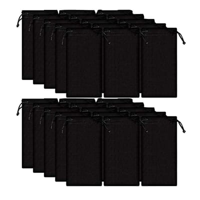 MTTProducts - Soft Glasses Cases - Microvezel brillenhoes - Zwart - Brillen schoonmaakdoek - Zonnebril tas - Geschikt voor brillen en smartphones - Zwart