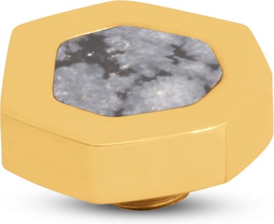 Melano Vivid Heptagon Steentje Black Picasso Goud