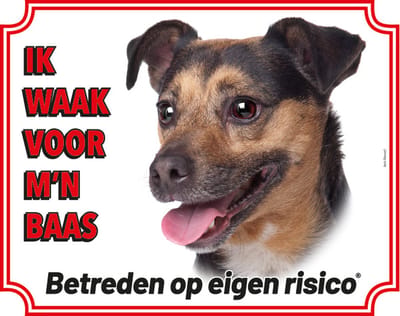 Jack Russell Terrier Waakbord - Ik waak voor mijn Baas