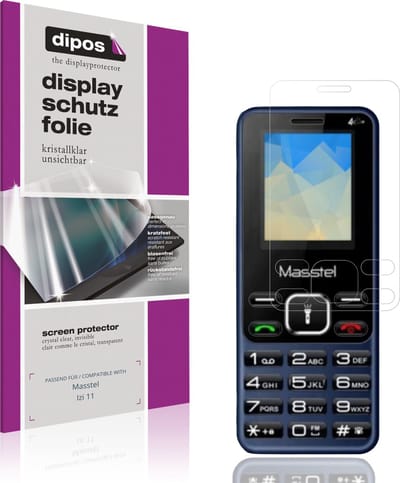dipos – 4x Beschermfolie geschikt voor Masstel Izi 11 | Krasbestendige & heldere Screenprotector Ultra-Thin