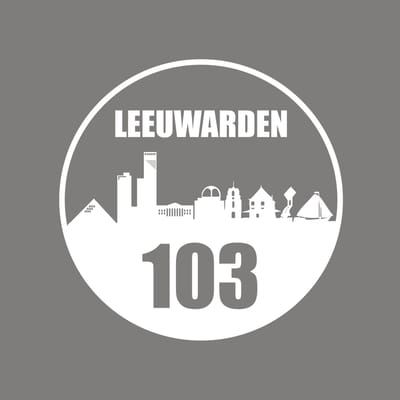 Leeuwarden sticker met eigen huisnummer