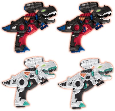 Savorelle® Lasergame Set voor Kinderen - Dino - Dinosaurus - Volwassenen - 4 Spelers - Oplaadbaar Speelgoed Pistool - Laserguns - Lasershoot - 4 Laserguns - Binnen en Buiten - Groepsspel