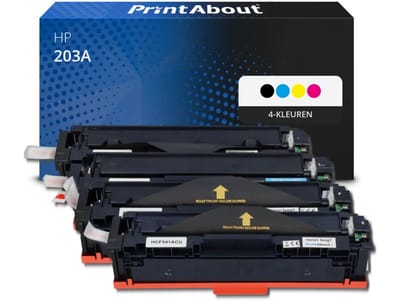 PrintAbout huismerk Toner 203A (CF540A) 4-kleuren Multipack geschikt voor HP