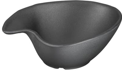Ronde melamine schaal 14,5 x 12,5 x 5 cm, 0,2 liter - Zwart
