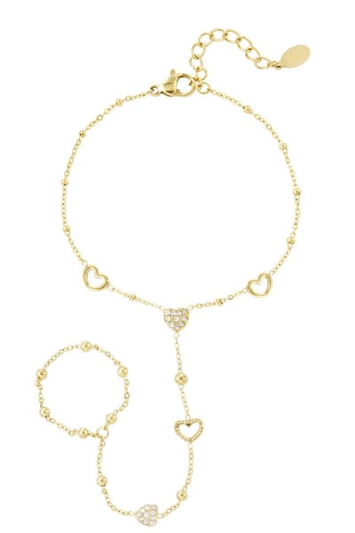 Spring love armband - Goudkleur - Verkleurt niet - Roestvrij staal - abeillefashion.nl