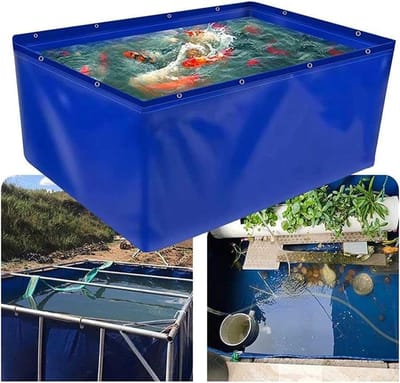 Opvouwbare Visbak - Watercontainer Zeildoek - Tuin Watervoorziening - Met Afvoerventiel - 0.5mm Dikte