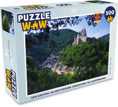 Puzzel Een kasteel in een groene omgeving in Luxemburg - Legpuzzel - Puzzel 500 stukjes