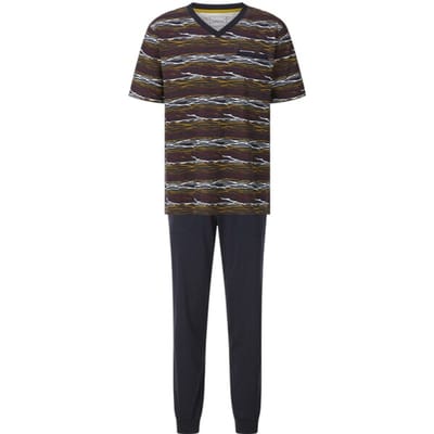 Babista herren Pyjama - 48/50 - donkerblauw - Plus Size