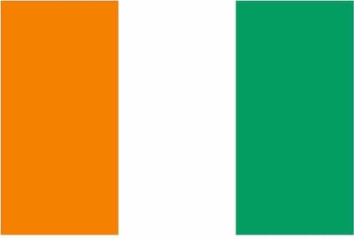 *** Grote Ivoorkust Vlag 90x150cm - Vlag Cote D'ivoire- van Heble® ***