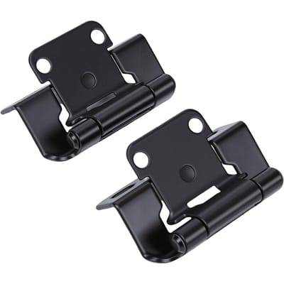 Charnière de Meuble Noir Acier 1 2 Pouce Auto-fermante Semi-recouvrante Charnière à Ressort pour Caravanes