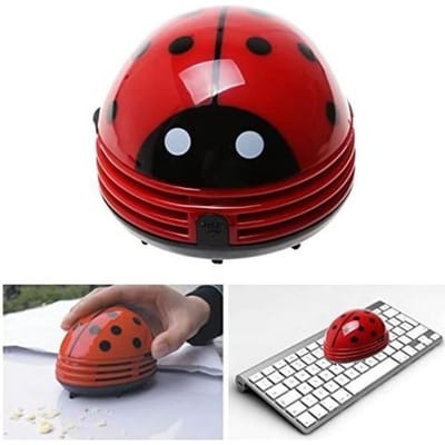 Handstofzuiger - Lieveheersbeestje - Rood - 10,5*8,5*6 cm - ABS-materiaal - Draagbaar en zeer efficiënt