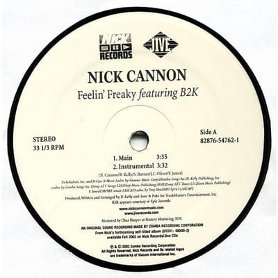 12-inch Plaat NICK CANNON, B2K - Feelin' Freaky 82876547621 Jive, Nick Reco 2003 VS Rap & Hip-Hop/R&B Gebruikt gray