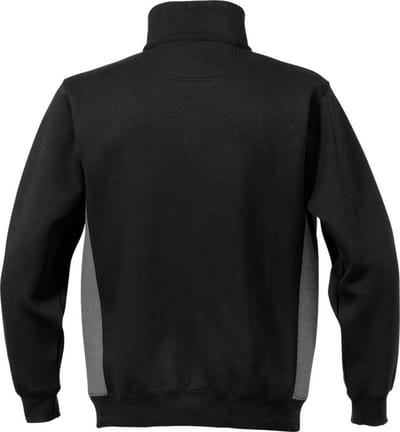 Fristads Sweatshirt Met Korte Ritssluiting 1705 Df - Zwart - 3XL