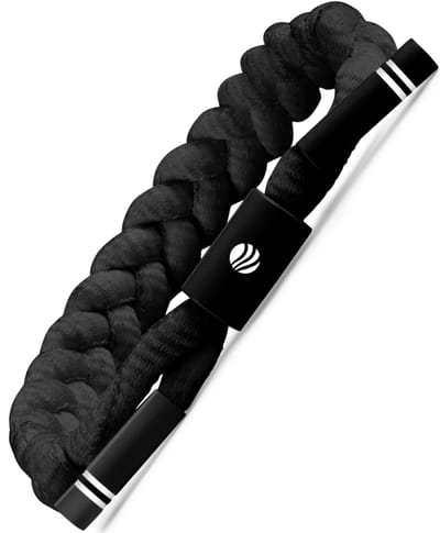 Malinsi® Armband Heren en Dames - Zwart Iconic - Verstelbaar 17-26cm Armbandje Mannen en Vrouwen