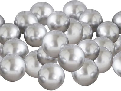 Ginger Ray - Ginger Ray - 40 Chrome Zilveren Ballonnen - 5 inch