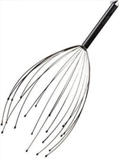 Scoby - Hoofdmassagespin - Ontspannend massageapparaat - Stressverlichting - Head Massager - Lichtgewicht ontwerp - Universele maat - Zilver