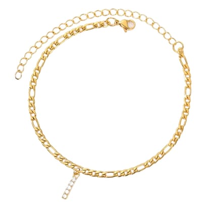 Enkelbandje - Enkelbandjes Dames - Enkelbandje Goud - Initials - Goudkleurig - Letter I
