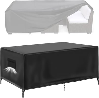 CLVP® Beschermhoes Tuinmeubelen - Tuinsethoes - Waterdicht - Zwart