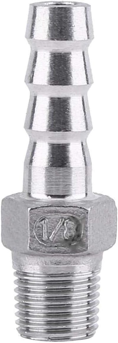 RVS Mannetje Draad Pijpverbinder voor Slangen, BSP 1/8"~3/4", Barb Plug Adapter voor Luchtleidingen en Waterleidingen