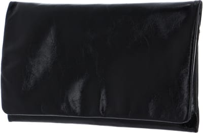 abro Leren Koppeling Avondtas Leather Athene Clutch Bag Black / Gold Zwart