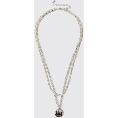 Gelaagde Ketting Met Boompendant | Silver